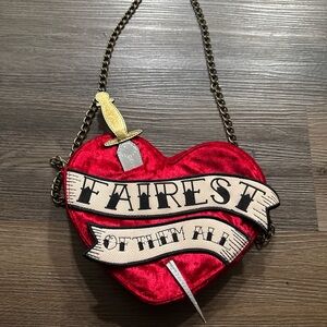 Disney Red Heart Crossbody Bag with Chain